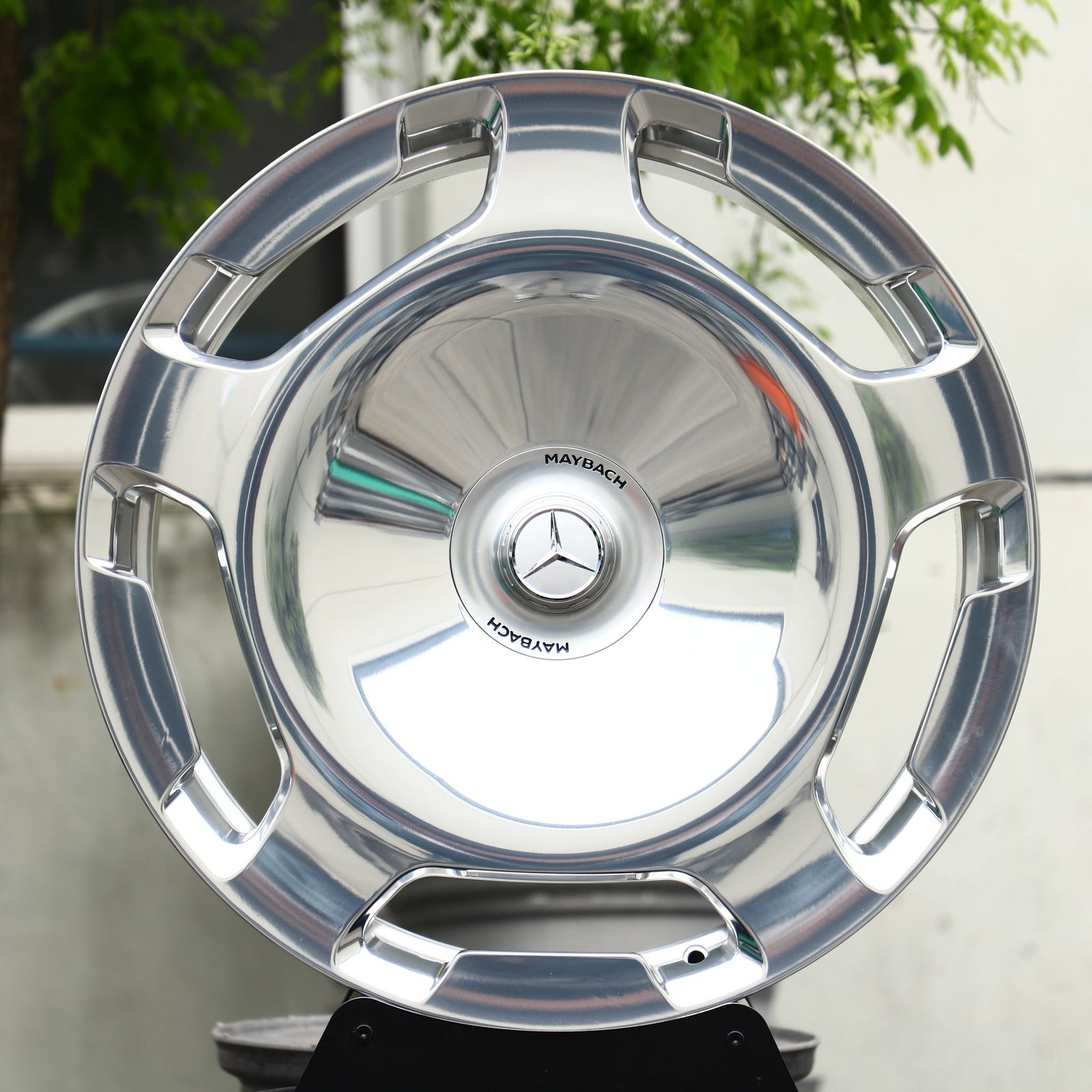Mercedes-Benz S-Class wheels – Polished Full-Face Dish (Maybach-Style), front view