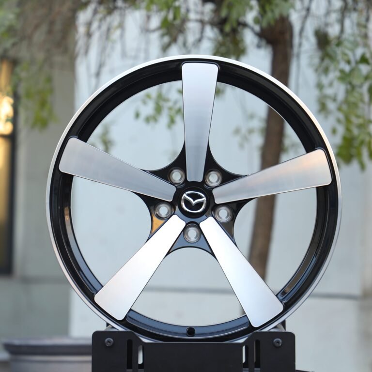 Mazda CX-5 wheels – Matte Silver 5-Spoke Machined Face, front view