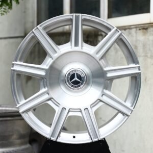Mercedes-Benz OEM-Style Brushed Silver Twin 10-Spoke Forged Wheels – Mercedes-Benz E-Class / S-Class Fitment (5-Lug)