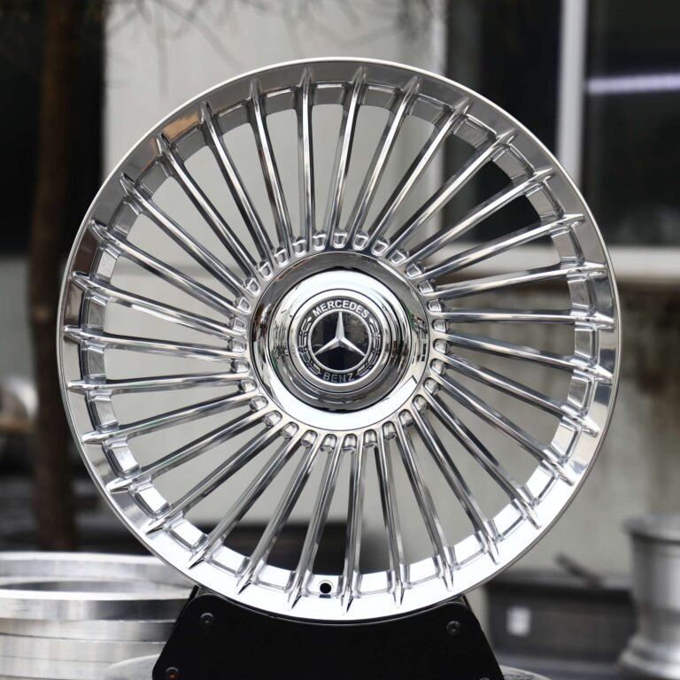 Mercedes-Benz E-Class wheels – Chrome Multi-Spoke (Mercedes-Benz OEM-Style), front view