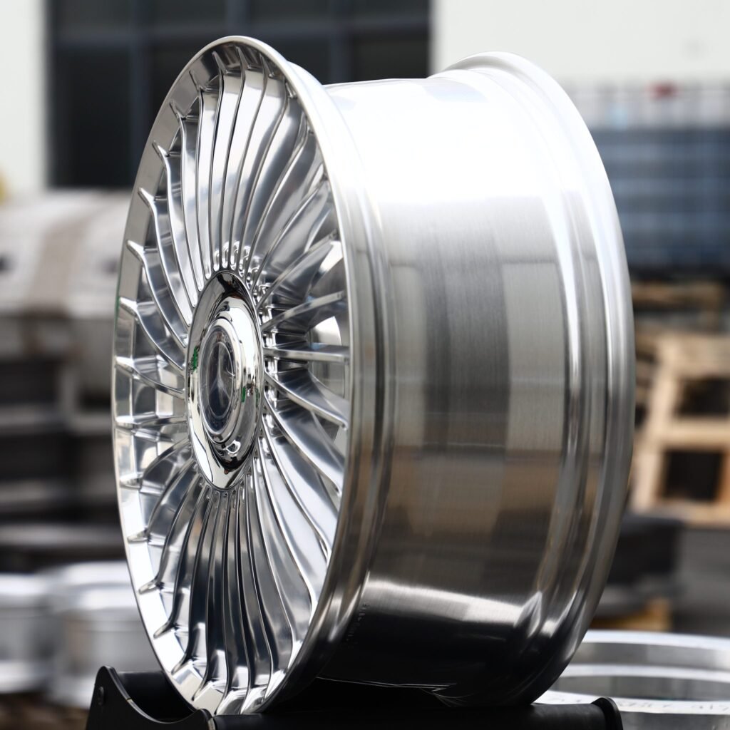 5x112 wheels – Chrome Multi-Spoke (Mercedes-Benz OEM-Style), side view