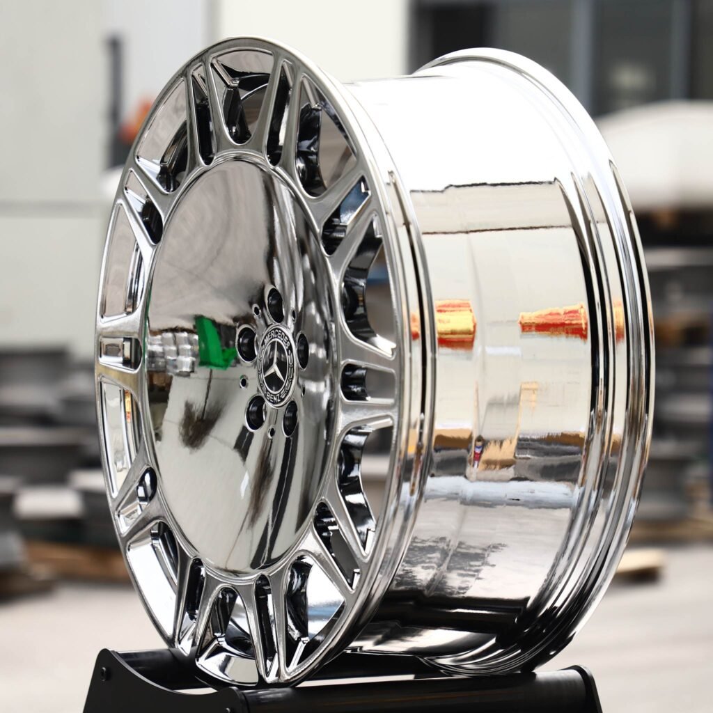 5x112 wheels – Chrome Mesh (Mercedes-Benz OEM-Style), side view