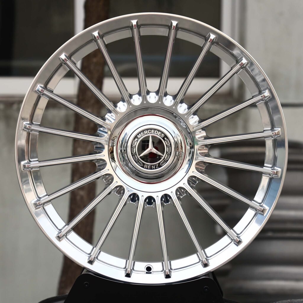 Яркие серебристые кованые диски для Mercedes-Benz E-Class и Mercedes-Benz S-Class, в стиле заводских дисков Mercedes-Benz, 20 спиц — ANK-77485