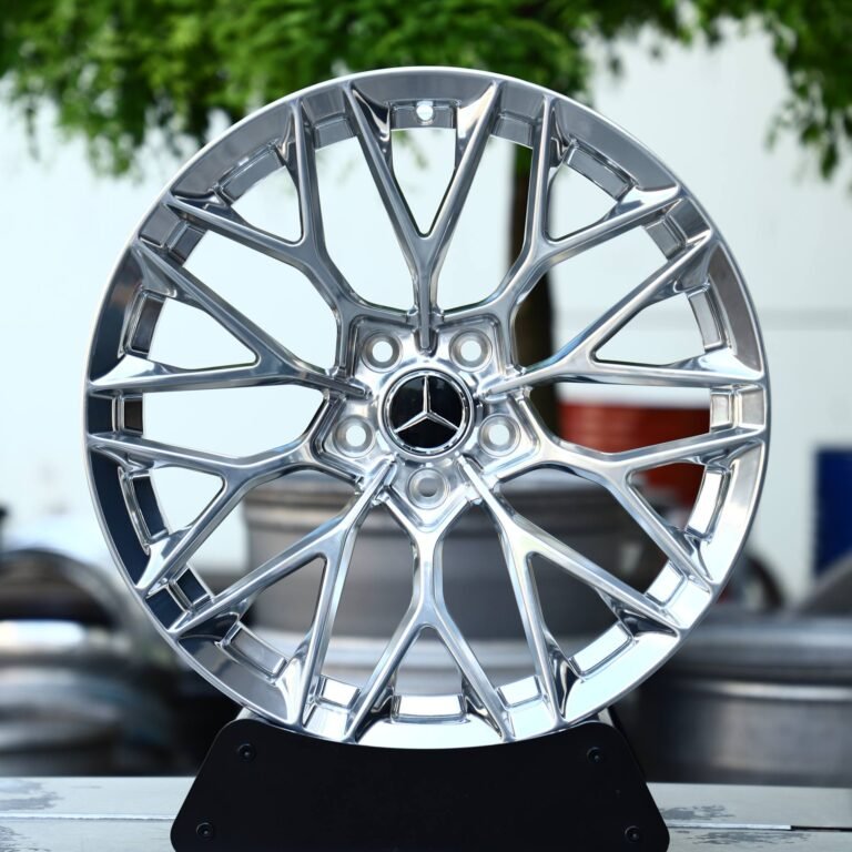 Mercedes-Benz E-Class wheels – Hyper Silver Mesh Multi-Spoke (Mercedes-Benz OEM-Style), front view