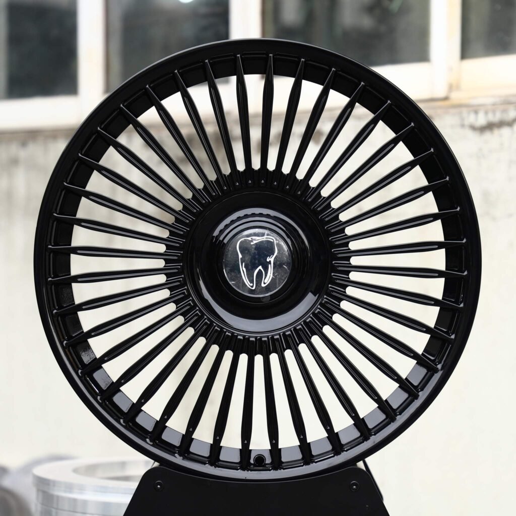 Mercedes-Benz S-Class wheels – Gloss Black Multi-Spoke Turbine, front view