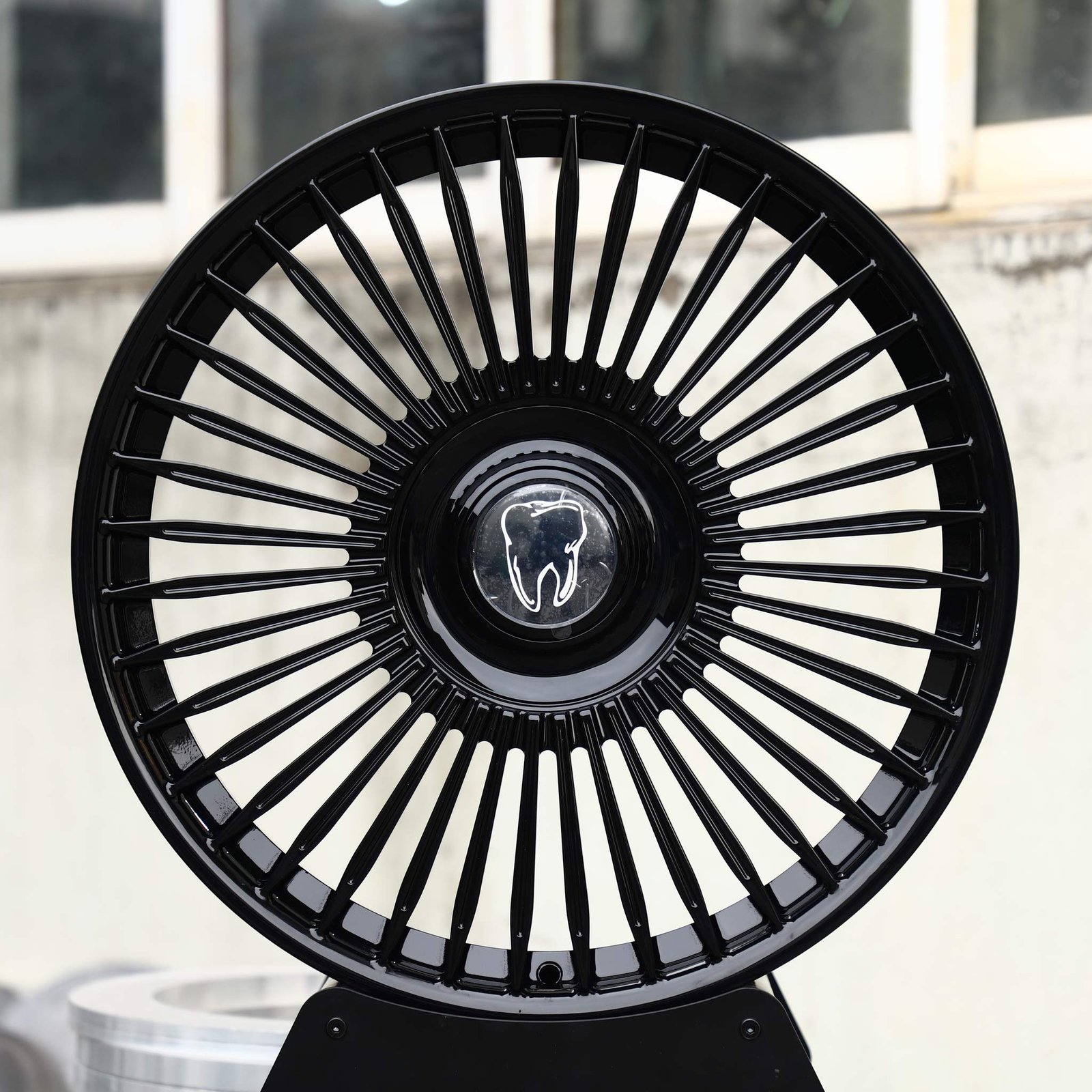Mercedes-Benz S-Class wheels – Gloss Black Multi-Spoke Turbine, front view