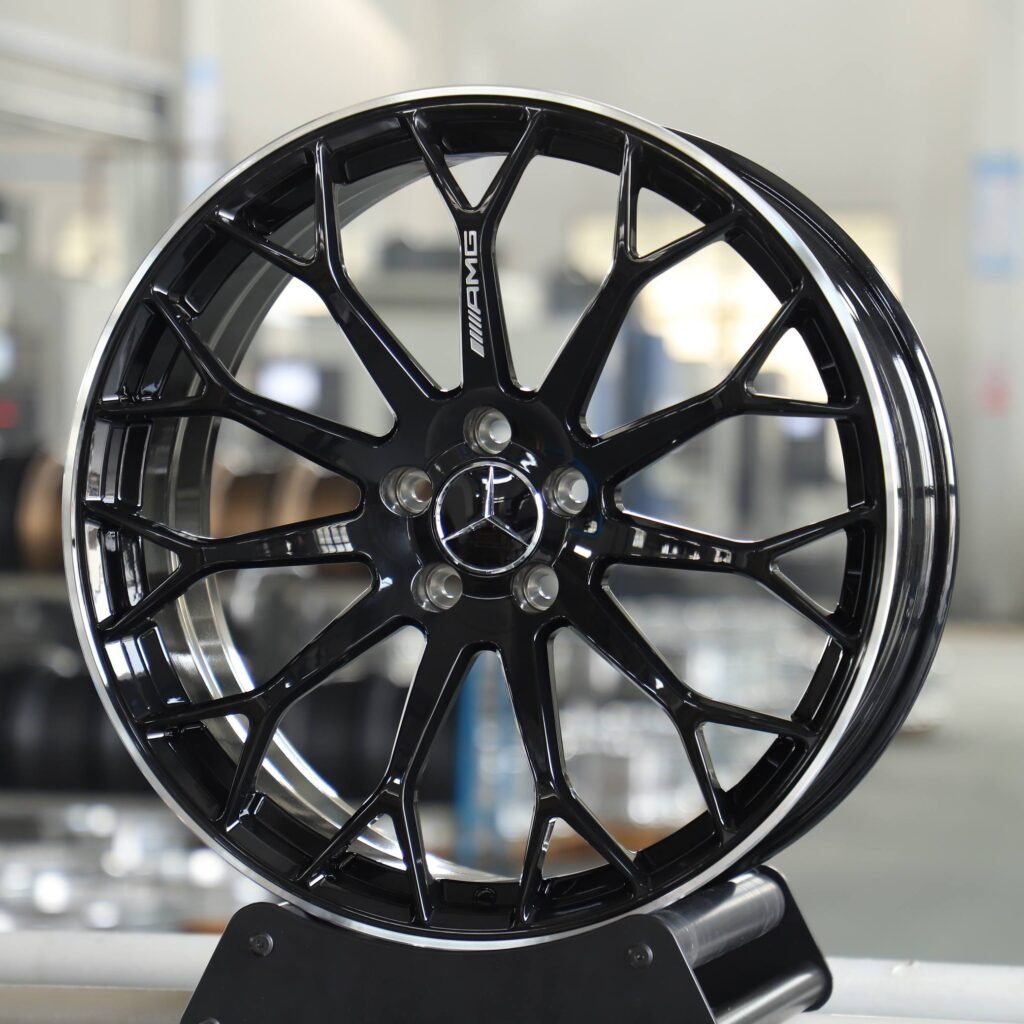 Mercedes-Benz S-Class wheels – Bright Silver 11 Y-Spoke, angled view
