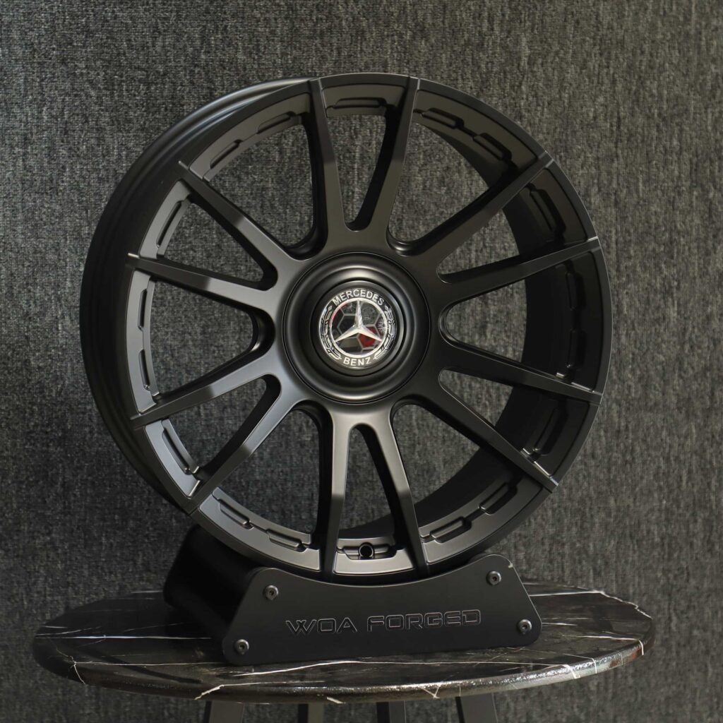 Mercedes-Benz S-Class wheels – Bright Silver 12-Spoke, angled view