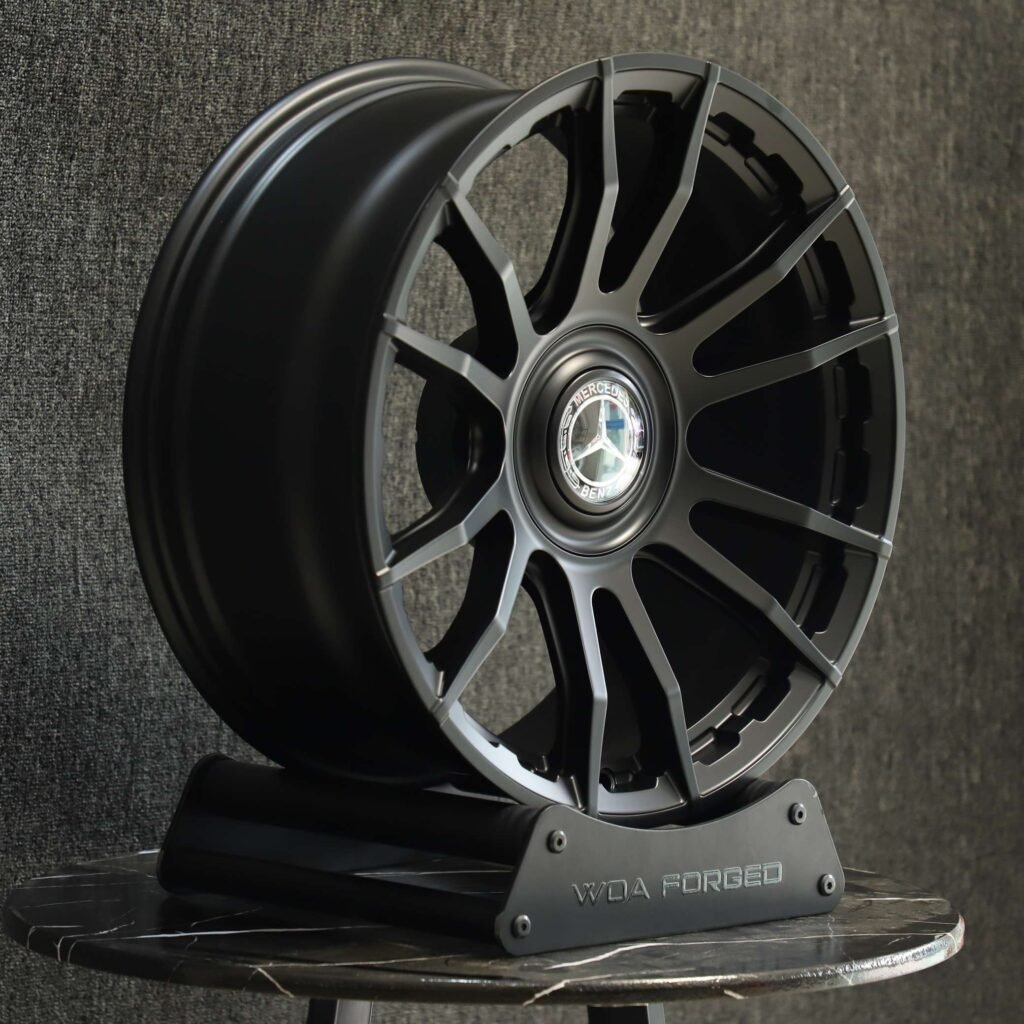 5x112 wheels – Bright Silver 12-Spoke, side view