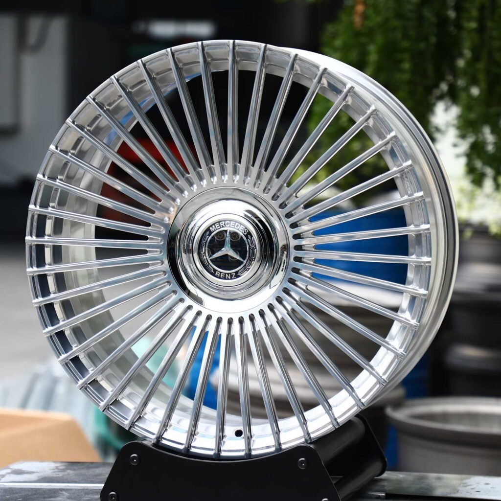 Mercedes-Benz Style Bright Silver Multi-Spoke Forged Wheels - Mercedes-Benz E-Class / Mercedes-Benz S-Class Fitment (5-Lug) view 2