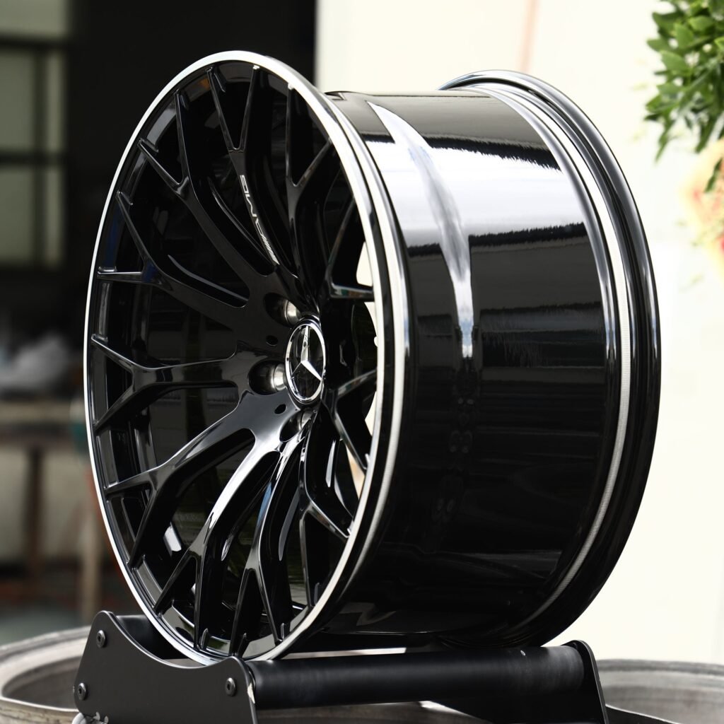 5x112 wheels – Gloss Black 11 Y-Spoke, side view
