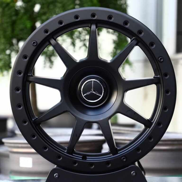 Ford Mustang wheels – Gloss Black 9-Spoke, front view