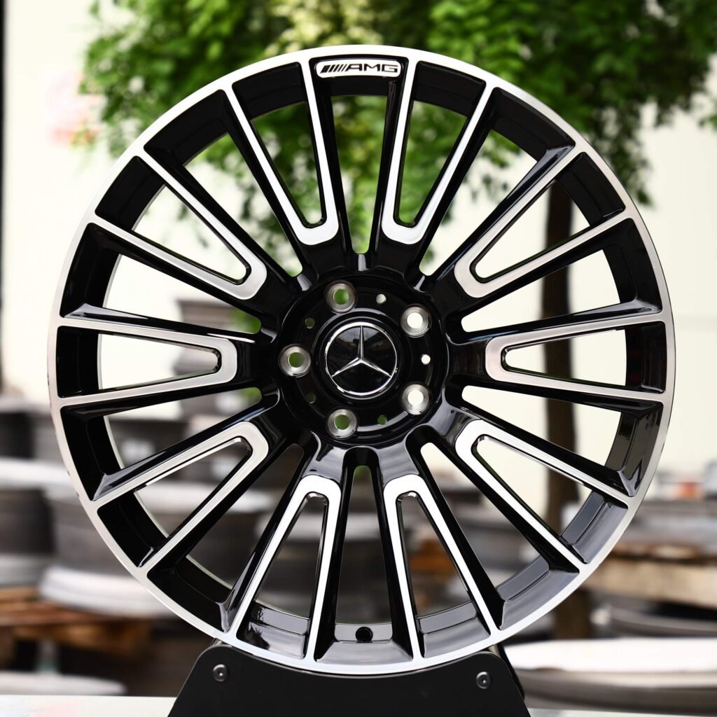 Mercedes-Benz E-Class wheels – Gloss Black Machined Face, front view
