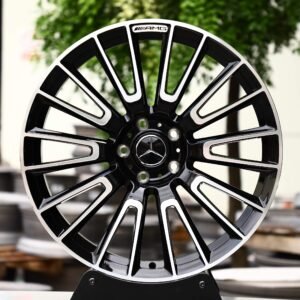 Mercedes-Benz OEM-Style Black / Machined Multi-Spoke Forged Wheels – Mercedes-Benz E-Class / S-Class Fitment (5-Lug)
