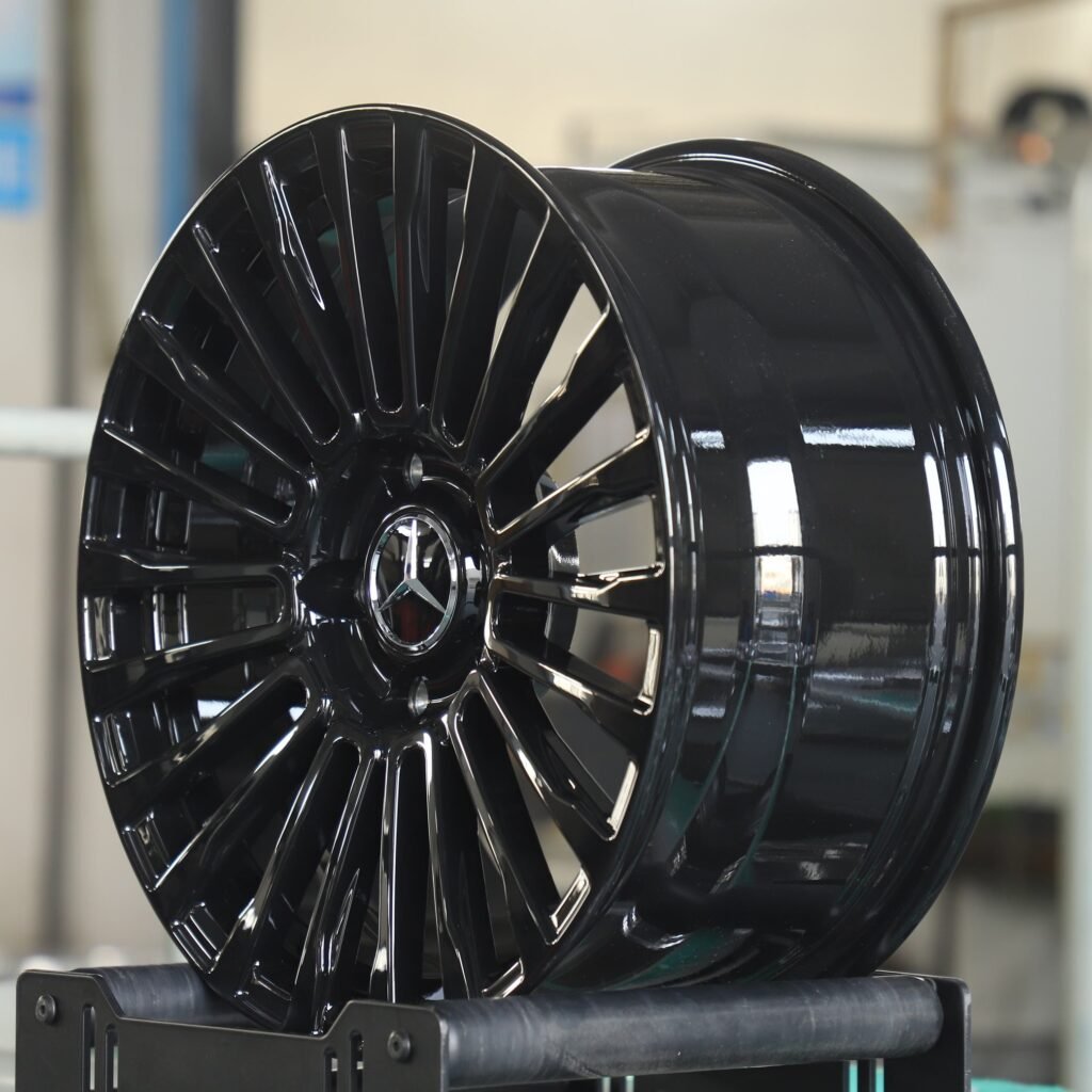 Mercedes-Benz S-Class wheels – Gloss Black Multi-Spoke, angled view