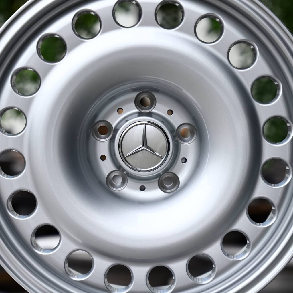 5x112 wheels – Gloss Silver Full-Face, side view