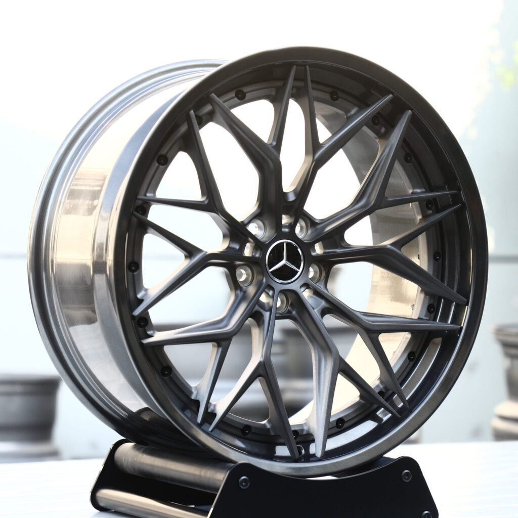 Mercedes-Benz S-Class wheels – Gray 2-Piece 10 Y-Spoke, angled view