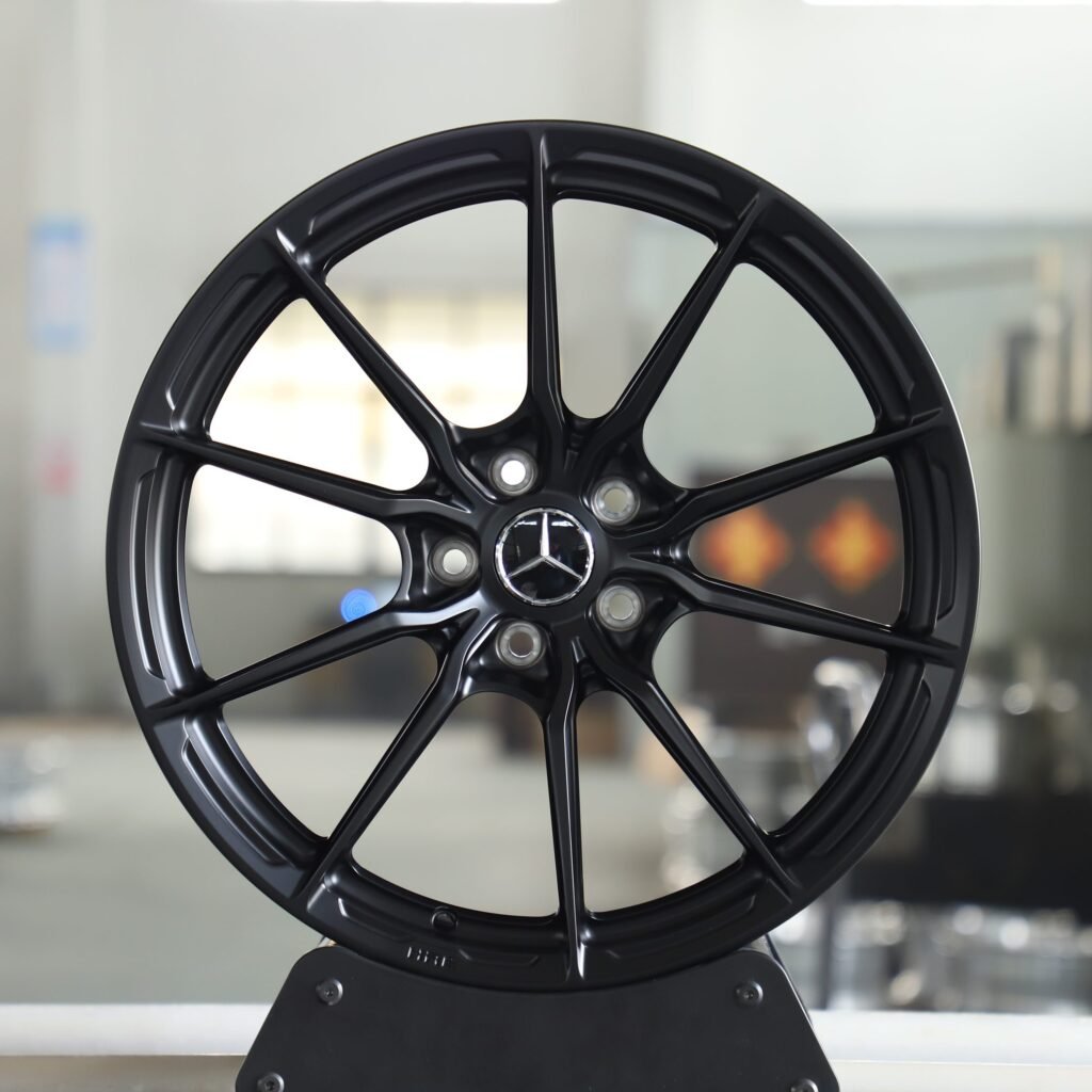Mercedes-Benz E-Class wheels – Matte Black 10-Spoke, front view
