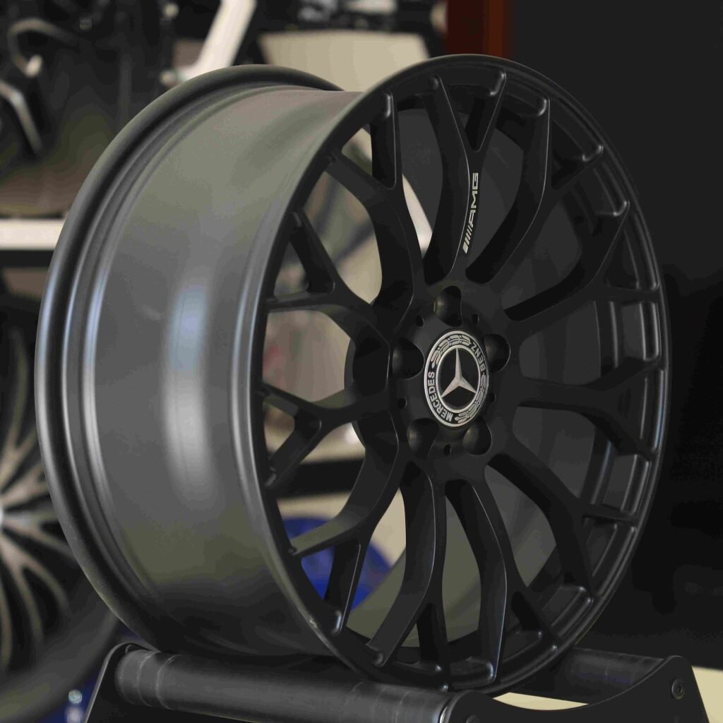 Mercedes-Benz C-Class W206 wheels – Matte Black 11-Spoke, lip and barrel detail
