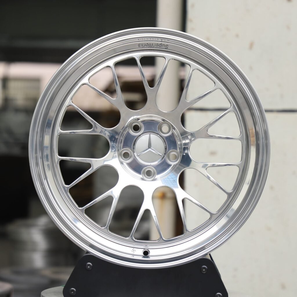 Mercedes-Benz E-Class wheels – Matte Silver 10 Y-Spoke Deep Lip, front view