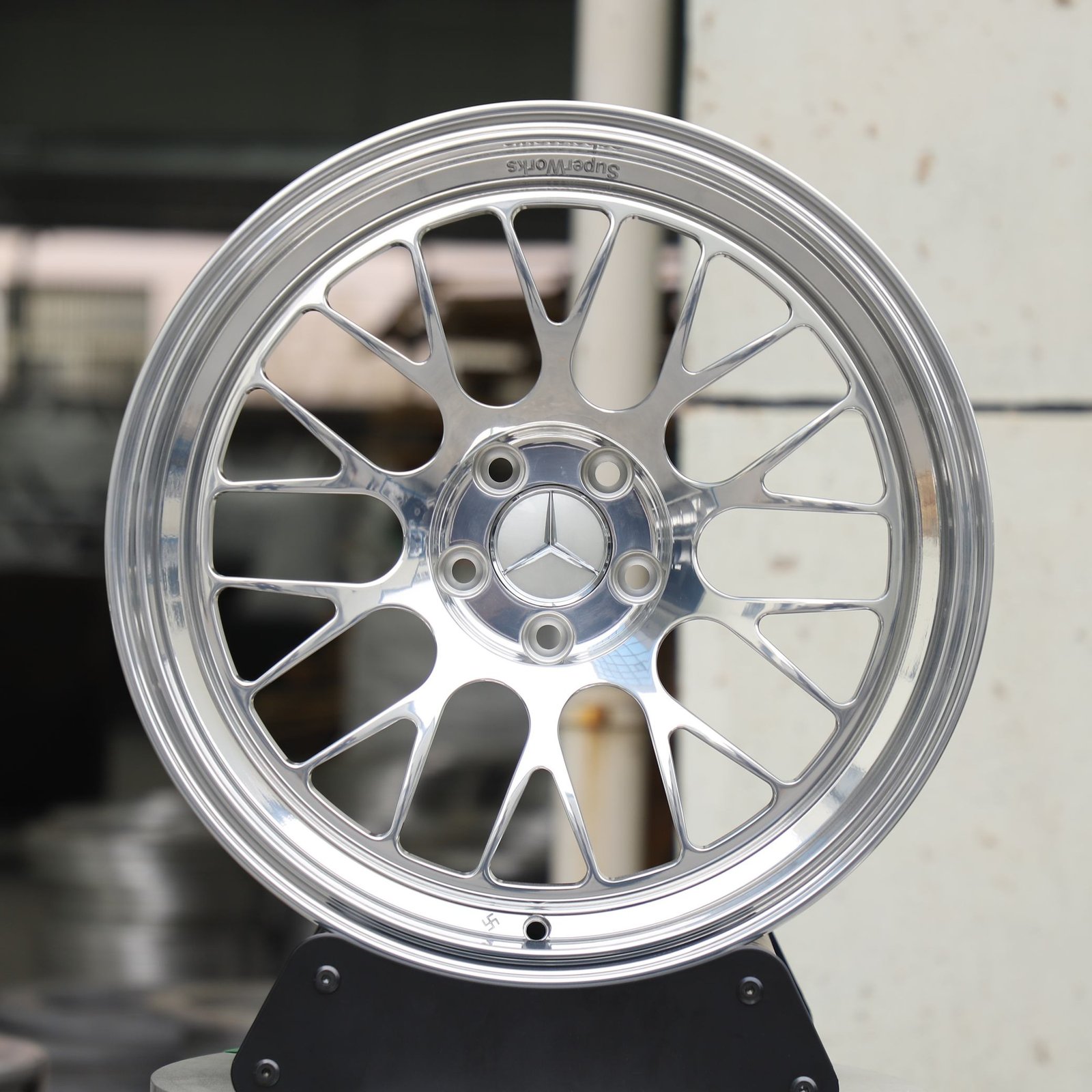 Mercedes-Benz E-Class wheels – Matte Silver 10 Y-Spoke Deep Lip, front view
