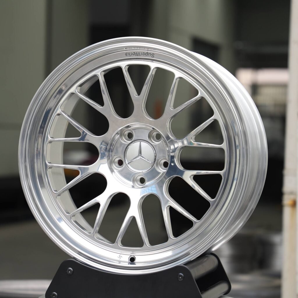 Mercedes-Benz S-Class wheels – Matte Silver 10 Y-Spoke Deep Lip, angled view