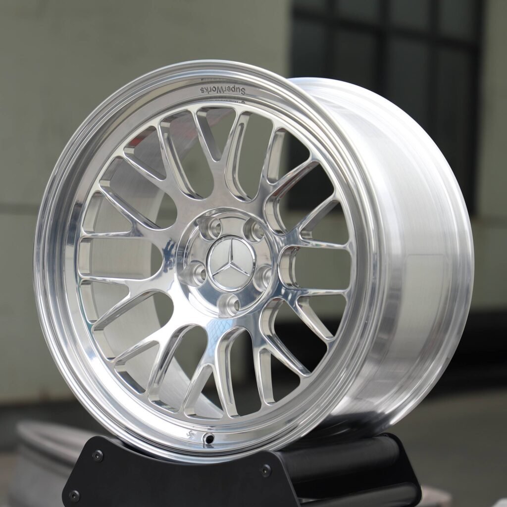 5x112 wheels – Matte Silver 10 Y-Spoke Deep Lip, side view