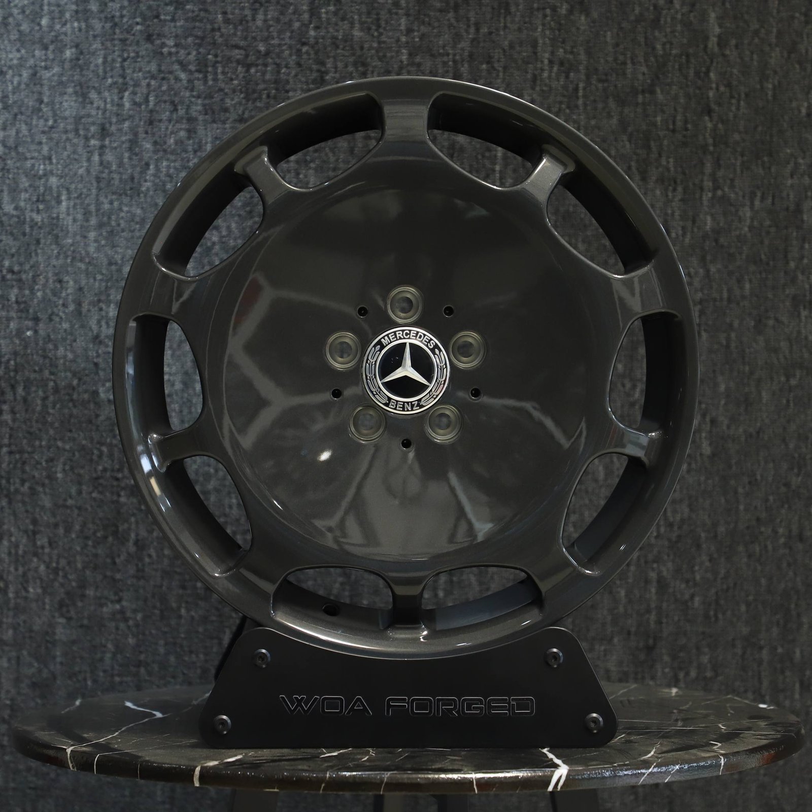 Mercedes-Benz E-Class wheels – Matte Silver Full-Face, front view