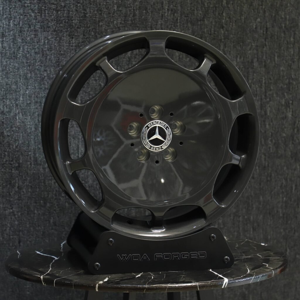 Mercedes-Benz S-Class wheels – Matte Silver Full-Face, angled view