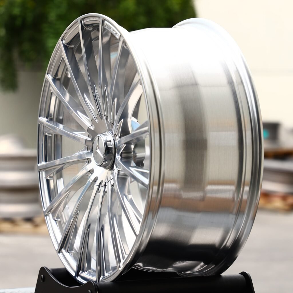 5x112 wheels – Silver 16-Spoke, side view