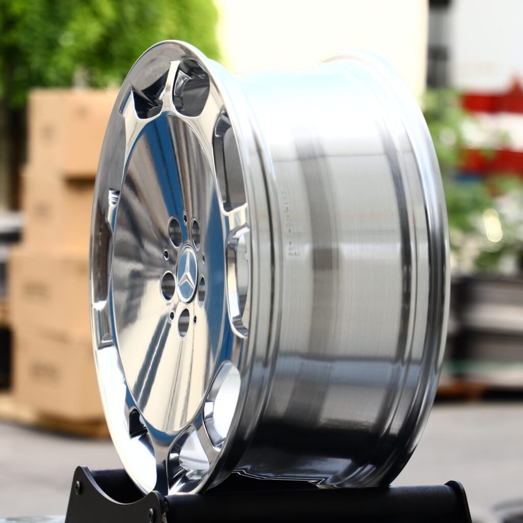 5x112 wheels – Silver Full-Face, side view