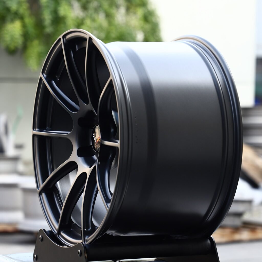 5x100 wheels – Metallic Gray 10-Spoke, side view