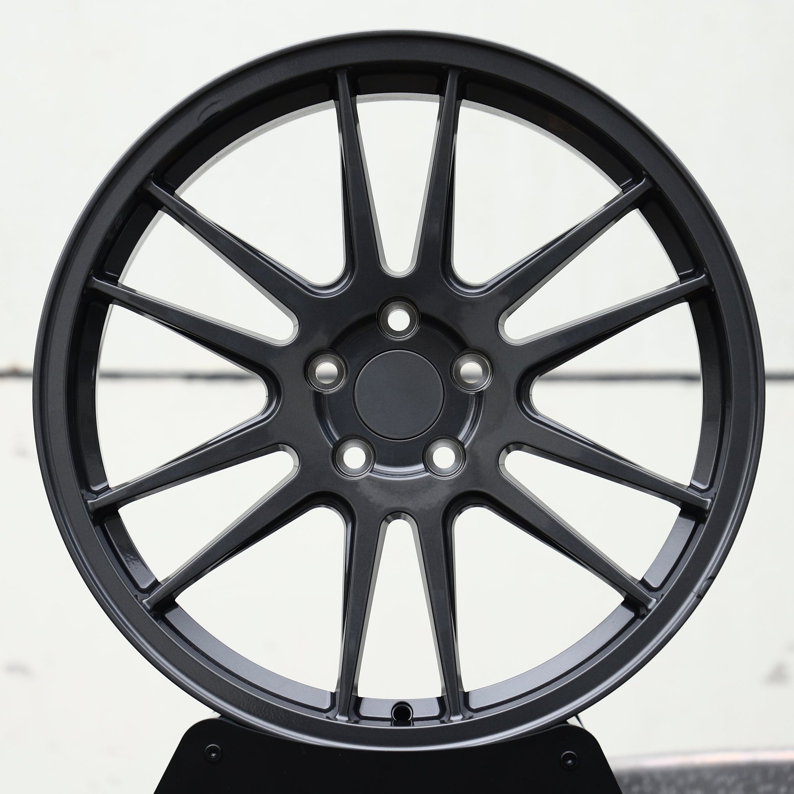 Porsche 911 wheels – Metallic Gray 10-Spoke, front view