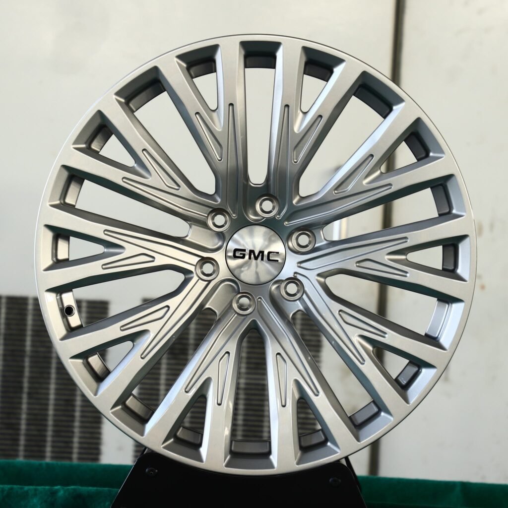 GMC Sierra wheels – Metallic Gray 10 Y-Spoke, front view