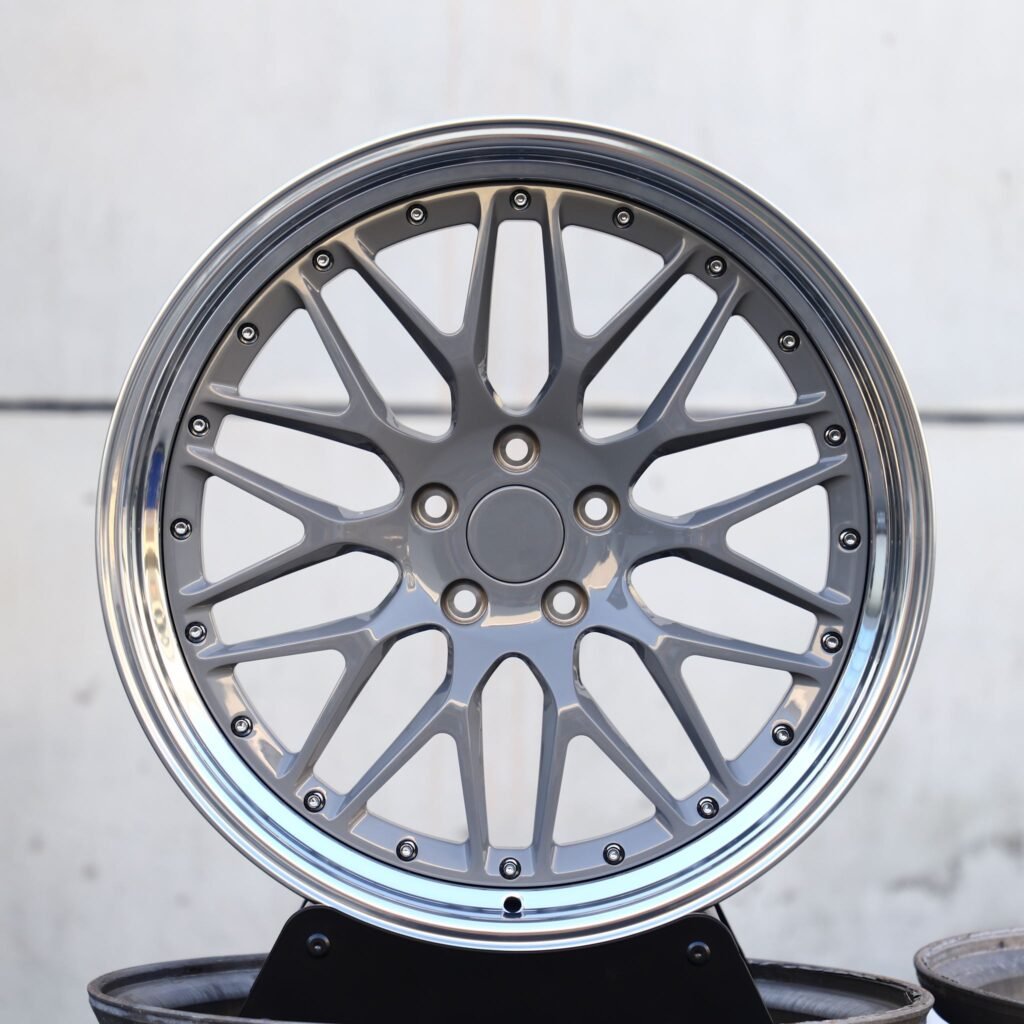 Metallic Gray 2-Piece Deep Lip Forged Wheels - Porsche 911 / BMW M3 Fitment (5-Lug) Deep Dish forged wheel