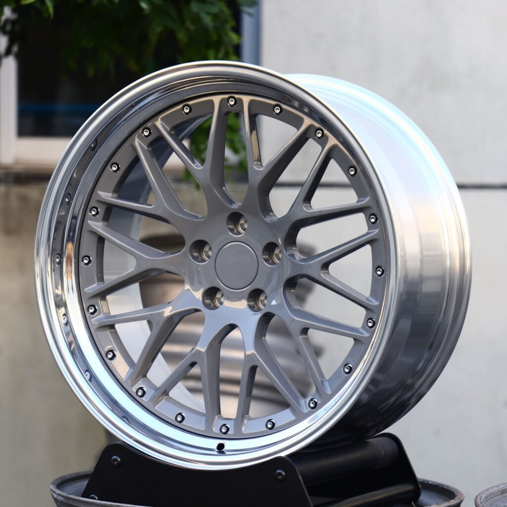 Metallic Gray 2-Piece Deep Lip Forged Wheels - Porsche 911 / BMW M3 Fitment (5-Lug) view 2