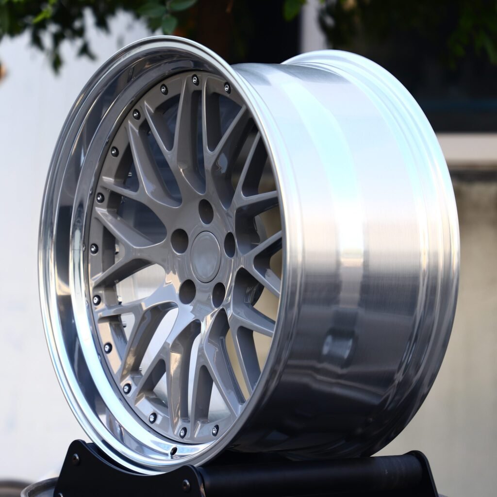 Metallic Gray 2-Piece Deep Lip Forged Wheels - Porsche 911 / BMW M3 Fitment (5-Lug) view 3