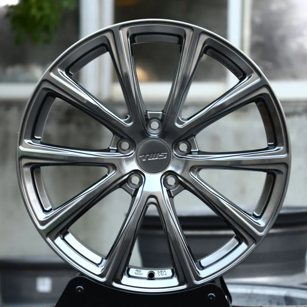 Porsche 911 wheels – Metallic Gray 5 V-Spoke, front view