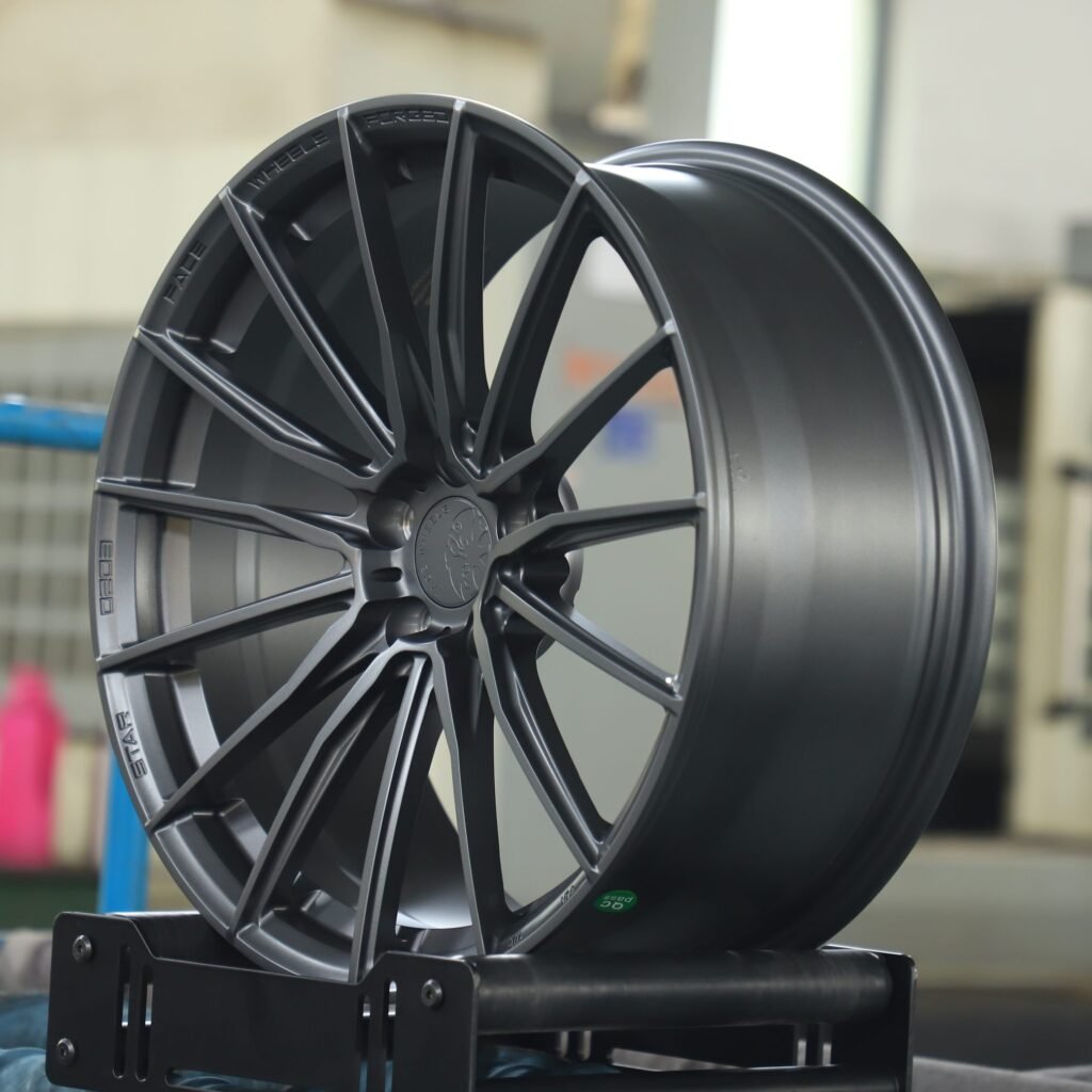 BMW M3 F80 wheels – Metallic Gray 5 W-Spoke, lip and barrel detail