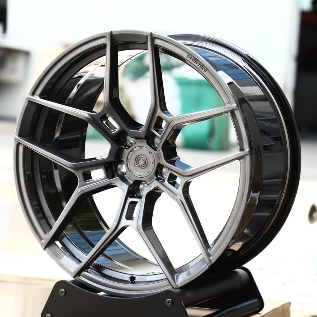 Toyota GR86 wheels – Metallic Gray 5 Y-Spoke Concave, angled view