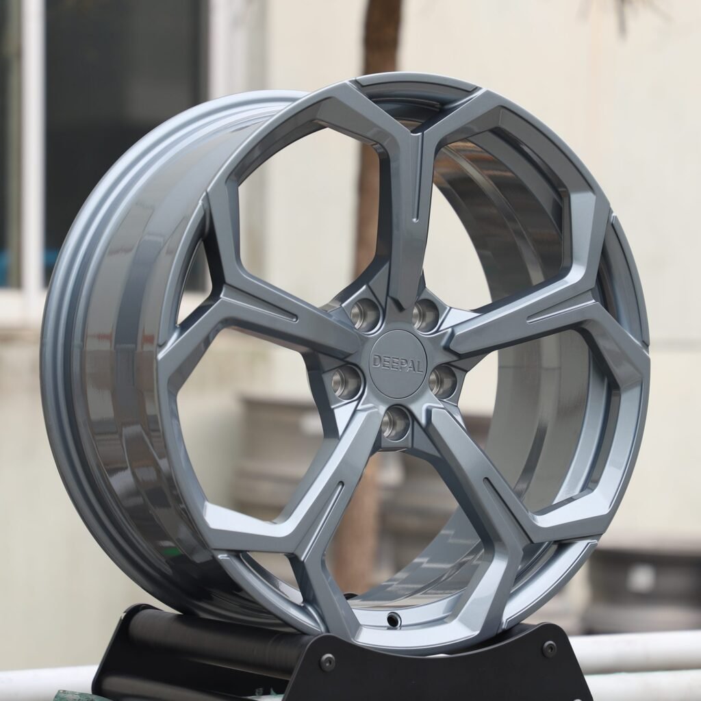 5x120 wheels – Metallic Gray 5 Y-Spoke, side view