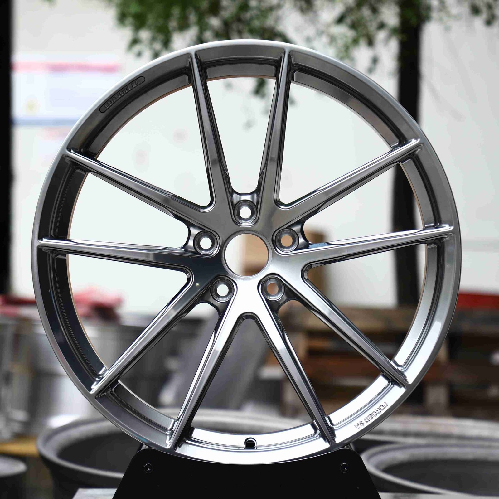Audi RS3 wheels – Metallic Gray 5 Y-Spoke, front view