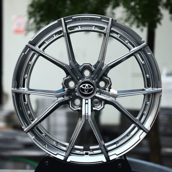Toyota Tacoma wheels – Metallic Gray 5 Y-Spoke, front view