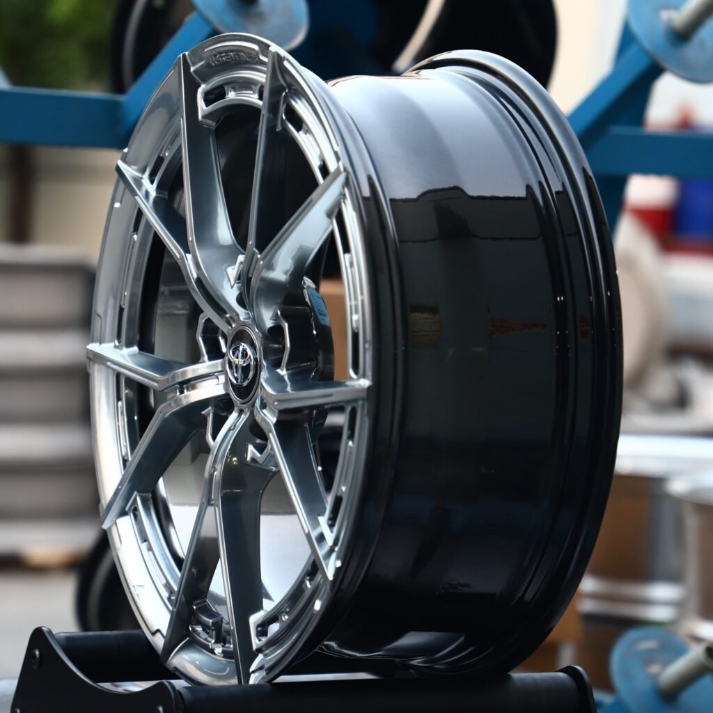 5x100 wheels – Metallic Gray 5 Y-Spoke, side view