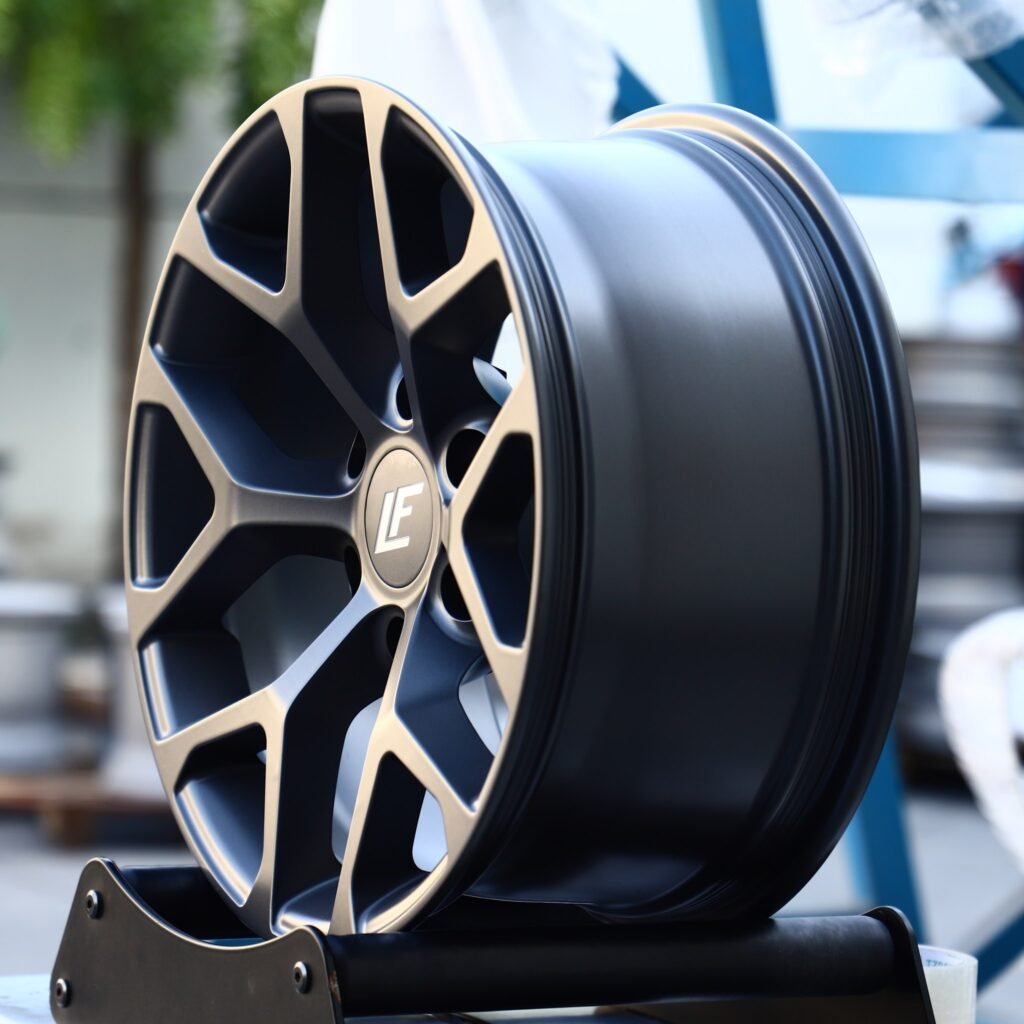 6x135 wheels – Metallic Gray 6 Y-Spoke, side view