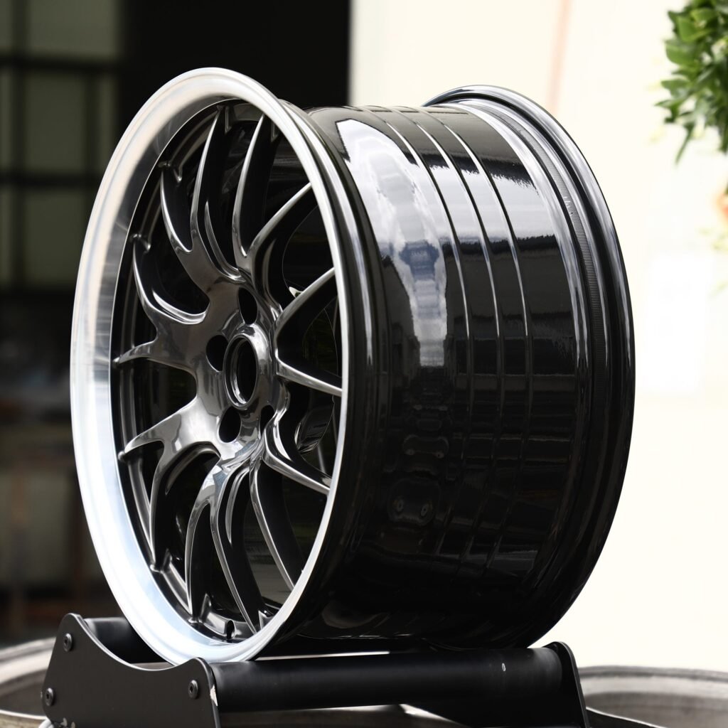 5x112 wheels – Metallic Gray 7 Y-Spoke Deep Lip, side view