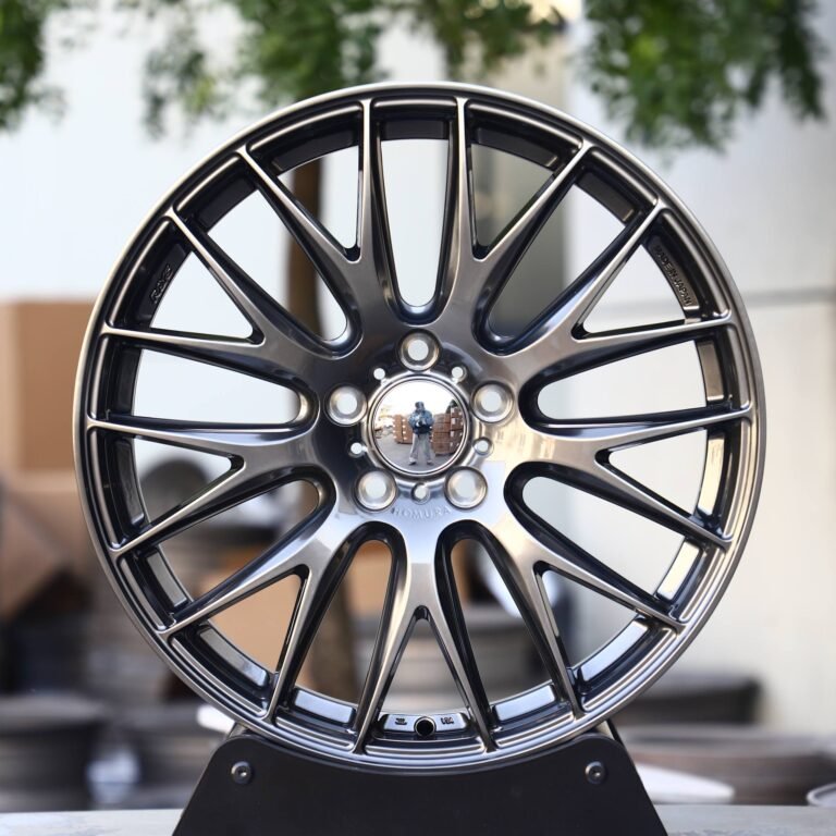 Ferrari 488 wheels – Metallic Gray 9 Y-Spoke, front view