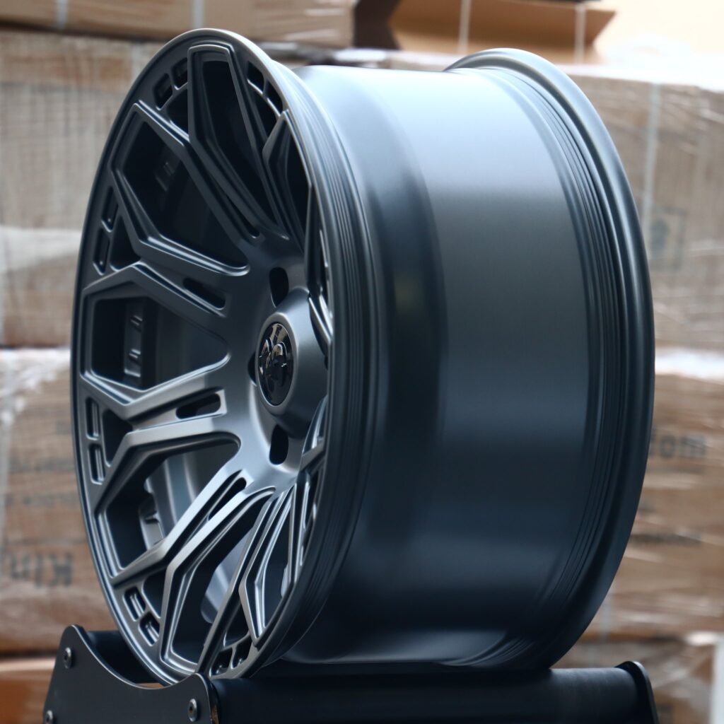 6x139.7 wheels – Metallic Gray Petal (Ram OEM-Style), side view