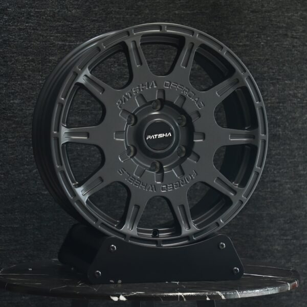 Toyota 4Runner wheels – Patsha Gunmetal 6-Spoke, front view