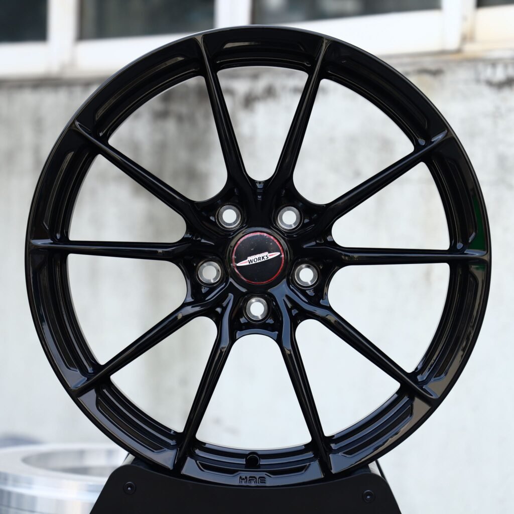 Mini Cooper wheels – Gloss Black 10-Spoke (Mini OEM-Style), front view